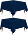 Utopia Kitchen Rectangle Table Cloth 2 Pack54x54 Inches Navy Blue Tablecloth Machine Washable Polyester Table Cover for Dining Buffet Parties Picnics Events Weddings and Restaurants