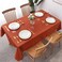 maxmill Jacquard Tablecloth Swirl Design Spillproof Wrinkle Free Heavy Weight Table Cloth Halloween Decorative Fabric Tabletop for Fall Harvest Thanksgiving Dinner Rectangular 60 x 104 Inch Rust