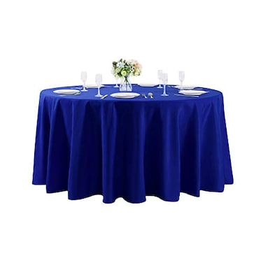 Cupuamon 120 inch Round Tablecloth Washable Polyester Table Cloth Decorative Table Cover for Wedding Party Dining Banquet120 inchRoyal Blue