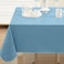 Newbridge Basketweave Vinyl Flannel Backed Tablecloth 52 x 52 Inch Square Blue Basket Weave Textured Indoor Outdoor Waterproof Table Cover for Patio Kitchen Dining