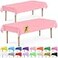 DecorRack 2 Rectangular Tablecloths BPAFree Plastic 54 x 108 Inch Disposable or Reusable Table Cover for Parties Picnic Outdoor Light Pink 2 Pack Individually Wrapped