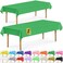 DecorRack 2 Rectangular Tablecloths BPAFree Plastic 54 x 108 Inch Disposable or Reusable Table Cover for Parties Picnic Outdoor Green 2 Pack Individually Wrapped
