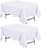 Utopia Kitchen Square Table Cloth 2 Pack54x54 Inches White Tablecloth Machine Washable Polyester Table Cover for Dining Buffet Parties Picnics Events Weddings and Restaurants