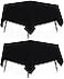 Utopia Kitchen Rectangle Table Cloth 2 Pack60x60 Inches Black Tablecloth Machine Washable Polyester Table Cover for Dining Buffet Parties Picnics Events Weddings and Restaurants