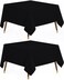 Utopia Kitchen Rectangle Table Cloth 2 Pack60x60 Inches Black Tablecloth Machine Washable Polyester Table Cover for Dining Buffet Parties Picnics Events Weddings and Restaurants