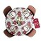 Covers For The Home Deluxe Elastic Edged Flannel Backed Vinyl Fitted Table Cover Christmas Flower Pattern Large Round Oblong Oval Fits Tables up to 45 56 Diameter