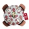 Covers For The Home Deluxe Elastic Edged Flannel Backed Vinyl Fitted Table Cover Christmas Flower Pattern Large Round Oblong Oval Fits Tables up to 45 56 Diameter