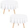 Utopia Kitchen Round Table Cloth 2 Pack90 Inches White Tablecloth Machine Washable Polyester Table Cover for Dining Buffet Parties Picnics Events Weddings and Restaurants