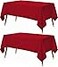 Utopia Kitchen Rectangle Table Cloth 2 Pack60x102 Inches Red Tablecloth Machine Washable Polyester Table Cover for Dining Buffet Parties Picnics Events Weddings and Restaurants