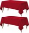 Utopia Kitchen Rectangle Table Cloth 2 Pack60x102 Inches Red Tablecloth Machine Washable Polyester Table Cover for Dining Buffet Parties Picnics Events Weddings and Restaurants