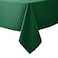 Biscaynebay Textured Fabric Christmas Rectangle Table Cloth 70x120 Inch Hunter Green Water Resistant Tablecloths for Dining Kitchen Wedding and Parties etc Machine Washable