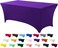 Utopia Kitchen Spandex Tablecloth 1 Pack 6FT Purple Tight Fitted Washable and Wrinkle Resistant Stretch Rectangular Patio Table Cover for Event Wedding Banquet Parties 72Lx30Wx30H Inch
