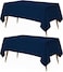 Utopia Kitchen Rectangle Table Cloth 2 Pack60x102 Inches Navy Blue Tablecloth Machine Washable Polyester Table Cover for Dining Buffet Parties Picnics Events Weddings and Restaurants