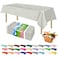 ZIMPLEWARE Premium Light Grey Plastic Table Cloth Disposable 12 Pk Plastic Tablecloths for Rectangle Tables 54in x 108in Party Table Cloths Disposable for 6ft to 8ft Rectangle Tables