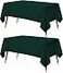 Utopia Kitchen Rectangle Table Cloth 2 Pack60x102 Inches Hunter Green Tablecloth Machine Washable Polyester Table Cover for Dining Buffet Parties Picnics Events Weddings and Restaurants