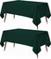 Utopia Kitchen Rectangle Table Cloth 2 Pack60x102 Inches Hunter Green Tablecloth Machine Washable Polyester Table Cover for Dining Buffet Parties Picnics Events Weddings and Restaurants