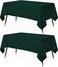Utopia Kitchen Rectangle Table Cloth 2 Pack60x102 Inches Hunter Green Tablecloth Machine Washable Polyester Table Cover for Dining Buffet Parties Picnics Events Weddings and Restaurants