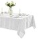 Newbridge Barcelona Luxury Damask Fabric Tablecloth 70 Extra Wide x 144 Rectangle White 100 Polyester No Iron Soil Resistant Dining Room Party and Banquet Table Cover