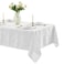 Newbridge Barcelona Luxury Damask Fabric Tablecloth 70 Extra Wide x 144 Rectangle White 100 Polyester No Iron Soil Resistant Dining Room Party and Banquet Table Cover