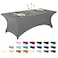 LZY Spandex Fitted Stretch Table Cover for 6 ft or 4ft or 8ft Folding Table Rectangular Cocktail Tablecloth Perfect for Party or Banquet