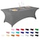 LZY Spandex Fitted Stretch Table Cover for 6 ft or 4ft or 8ft Folding Table Rectangular Cocktail Tablecloth Perfect for Party or Banquet