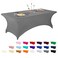 LZY Spandex Fitted Stretch Table Cover for 6 ft or 4ft or 8ft Folding Table Rectangular Cocktail Tablecloth Perfect for Party or Banquet