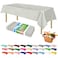 ZIMPLEWARE Premium Light Grey Plastic Table Cloth Disposable 6 Pk Plastic Tablecloths for Rectangle Tables 54in x 108in Party Table Cloths Disposable for 6ft to 8ft Rectangle Tables
