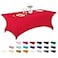 LZY Spandex Fitted Stretch Table Cover for 6 ft or 4ft or 8ft Folding Table Rectangular Cocktail Tablecloth Perfect for Party or Banquet