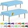 DecorRack 2 Rectangular Tablecloths BPAFree Plastic 54 x 108 Inch Disposable or Reusable Table Cover for Parties Picnic Outdoor Light Blue 2 Pack Individually Wrapped