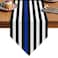 ALAGEO Thin Blue Line Table Runner USA Flag July 4th Kitchen Table Cloth Law Enforcement Thin Blue Line Tablecloth Dresser Scarves for Independence Day Gatherings Police Party Decorations 13 x70
