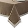 EHouseHome Faux Linen Tablecloth with Lace Trim WaterproofSpill ProofStain ResistantWrinkle FreeOil Proof for Banquet Parties DinnerKitchenWeddingCoffeeHolidayFlaxRectangle 52x70Inch