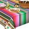Tatuo 2 Pcs Mexican Fiesta Tablecloth Mexican Striped Serape Blanket Tablecloth Cinco De Mayo Carnival Party Covers for Festive Wedding Birthday Party Decoration 512 x 866 Inch