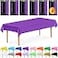 DecorRack 6 Rectangular Tablecloths BPAFree Plastic 54 x 108 inch Dining Table Cloth Rectangle Table Cover for Parties Picnic Camping and Outdoor Disposable or Reusable Purple 6 Pack