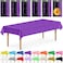 DecorRack 6 Rectangular Tablecloths BPAFree Plastic 54 x 108 inch Dining Table Cloth Rectangle Table Cover for Parties Picnic Camping and Outdoor Disposable or Reusable Purple 6 Pack