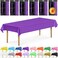 DecorRack 6 Rectangular Tablecloths BPAFree Plastic 54 x 108 inch Dining Table Cloth Rectangle Table Cover for Parties Picnic Camping and Outdoor Disposable or Reusable Purple 6 Pack