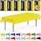 DecorRack 6 Rectangular Tablecloths BPAFree Plastic 54 x 108 inch Dining Table Cloth Rectangle Table Cover for Parties Picnic Camping and Outdoor Disposable or Reusable Yellow 6 Pack