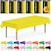 DecorRack 6 Rectangular Tablecloths BPAFree Plastic 54 x 108 inch Dining Table Cloth Rectangle Table Cover for Parties Picnic Camping and Outdoor Disposable or Reusable Yellow 6 Pack