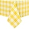 Hiasan 60 x 84 Inch Checkered Tablecloth Rectangle Waterproof Wrinkle Resistant Spring Table Cloth for Picnic Dinner and Party Washable Polyester Fabric Yellow and White Gingham Pattern