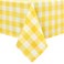 Hiasan 60 x 84 Inch Checkered Tablecloth Rectangle Waterproof Wrinkle Resistant Spring Table Cloth for Picnic Dinner and Party Washable Polyester Fabric Yellow and White Gingham Pattern