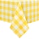 Hiasan 60 x 84 Inch Checkered Tablecloth Rectangle Waterproof Wrinkle Resistant Spring Table Cloth for Picnic Dinner and Party Washable Polyester Fabric Yellow and White Gingham Pattern