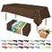 ZIMPLEWARE Premium Brown Plastic Table Cloth Disposable 12 Pk Plastic Tablecloths for Rectangle Tables 54in x 108in Party Table Cloths Disposable for 6ft to 8ft Rectangle Tables
