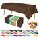ZIMPLEWARE Premium Brown Plastic Table Cloth Disposable 12 Pk Plastic Tablecloths for Rectangle Tables 54in x 108in Party Table Cloths Disposable for 6ft to 8ft Rectangle Tables