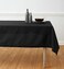 Solino Home Linen Black Tablecloth 52 x 52 Inch Cotton Linen Hemstitch Square Tablecloth Machine Washable Table Throw for Summer