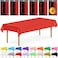 DecorRack 6 Rectangular Tablecloths BPAFree Plastic 54 x 108 inch Dining Table Cloth Rectangle Table Cover for Parties Picnic Camping and Outdoor Disposable or Reusable Red 6 Pack