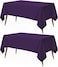 Utopia Kitchen Rectangle Table Cloth 2 Pack60x102 Inches Purple Tablecloth Machine Washable Polyester Table Cover for Dining Buffet Parties Picnics Events Weddings and Restaurants