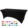 BDDC 4ft Black Stretch Spandex Fitted Table Cloth for 4 Foot Tables