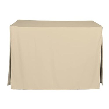Martex Tablevogue 1C42128 Event Linens Washable Microfiber 4Foot Fitted Tablecloth Cover for Rectangular Buffet Table Parties Holiday Dinner 4Foot Beige