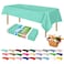 ZIMPLEWARE Premium Aqua Plastic Table Cloth Disposable 6 Pk Plastic Tablecloths for Rectangle Tables 54in x 108in Party Table Cloths Disposable for 6ft to 8ft Rectangle Tables