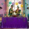 B-COOL Sparkly Purple Sequin Tablecloth Mermaid Tablecloth Halloween Glitter Table Overlay Bridal Shower Decorations Christmas Rectangular Tablecloths 50x80 Inch