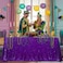 B-COOL Sparkly Purple Sequin Tablecloth Mermaid Tablecloth Halloween Glitter Table Overlay Bridal Shower Decorations Christmas Rectangular Tablecloths 50x80 Inch